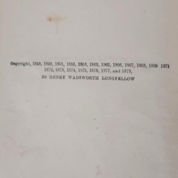 RARE 1878 EDITION/VINTAGE LONGFELLOW “THE POETICAL WORKS” BOOK - Picture 7 of 10